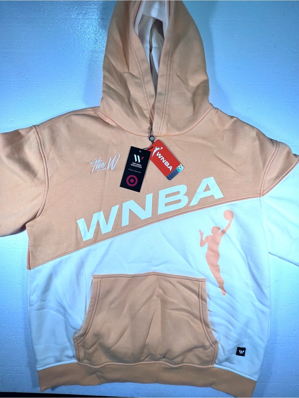 WNBA The Wild Collective Split Hoodie Orange White NWT S M L XL